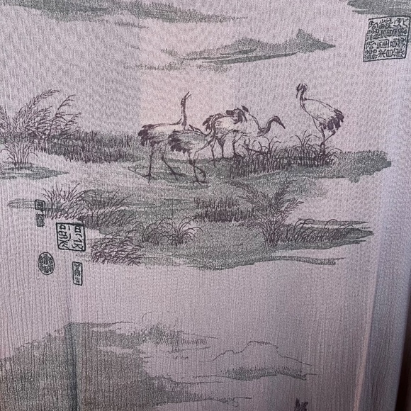 NWT Endless Knot Art Purple Asian Print Rayon Long Line Duster Cardigan Size M - Picture 7 of 11